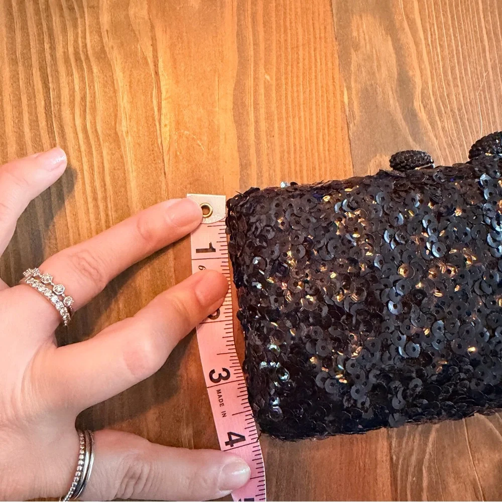 Kotur Black Sequin Clutch‎